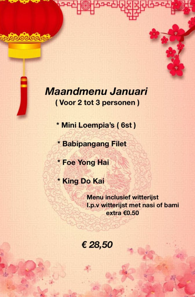 Maandmenu Januari 2026